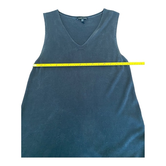Eileen Fisher Top Sz M Charcoal Tencel Knit Tunic Lagenlook Minimalist Office - Picture 13 of 16